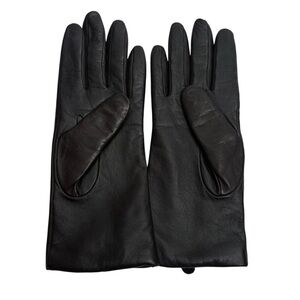 NORDSTROM BLACK LEATHER GLOVES